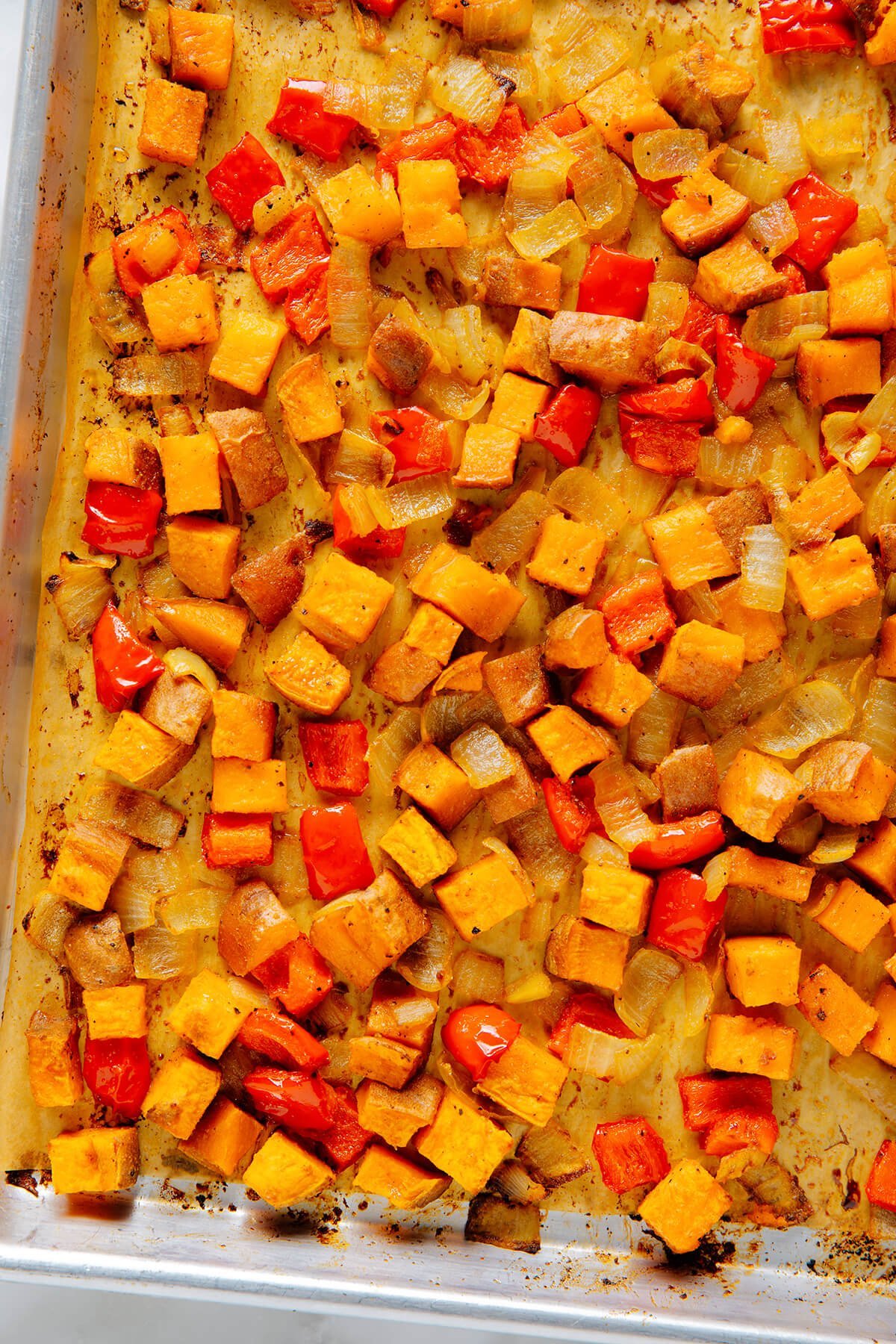 baked sweet potato hash