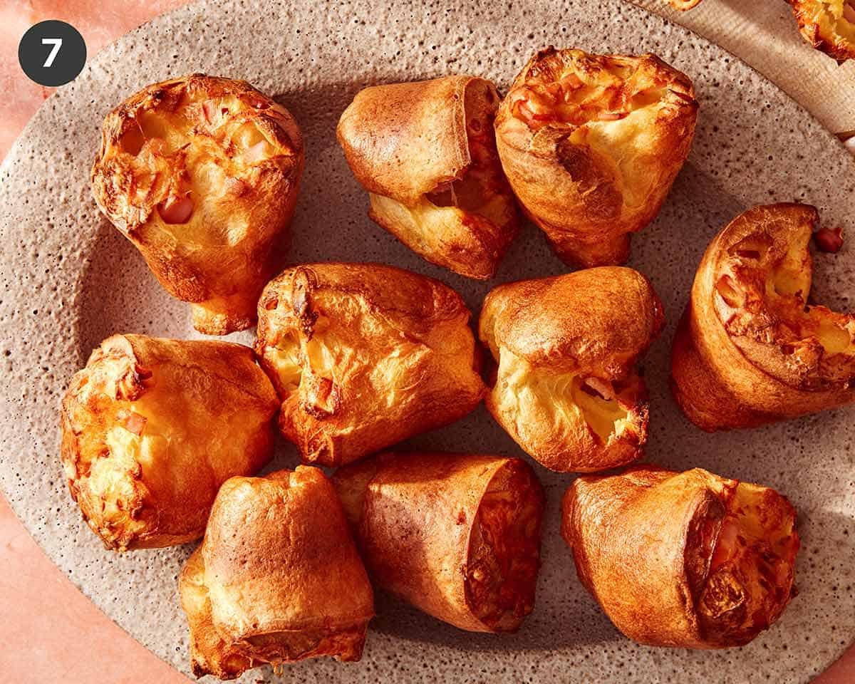 A platter full of popovers.
