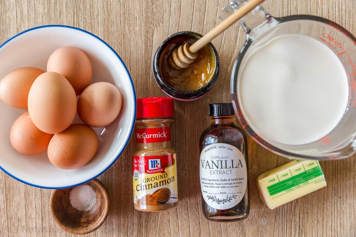 This French Toast is crisp at the edges with a tender, custard-like center. Watch the easy video and learn how to make the best French Toast. Ingredients for making French toast with eggs, milk, cinnamon, honey, butter, salt