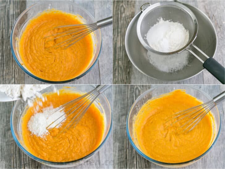 Step by step how to make homemade pumpkin pancakes