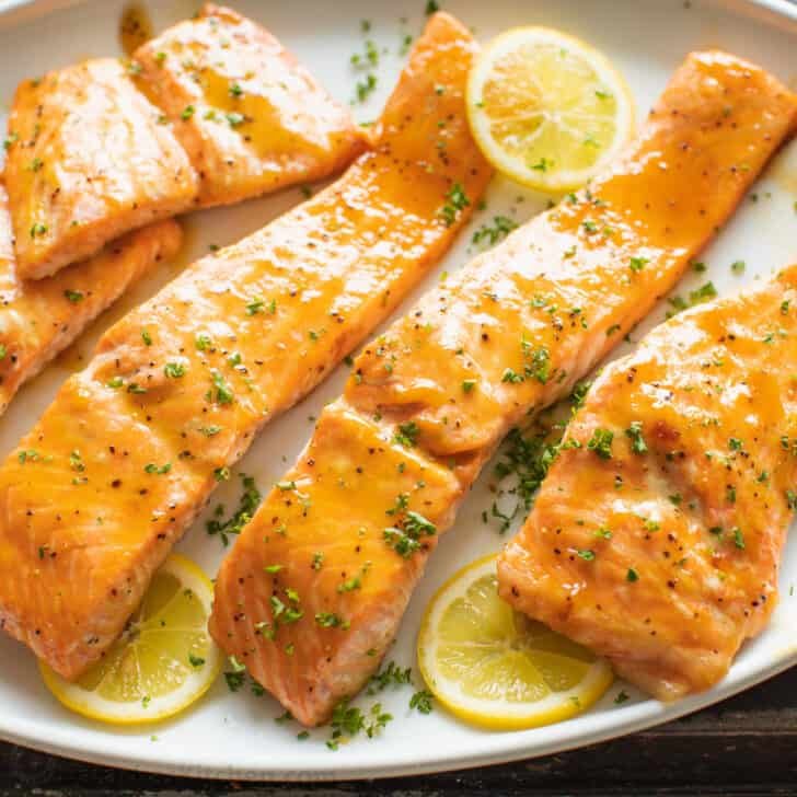Brown sugar glazed salmon