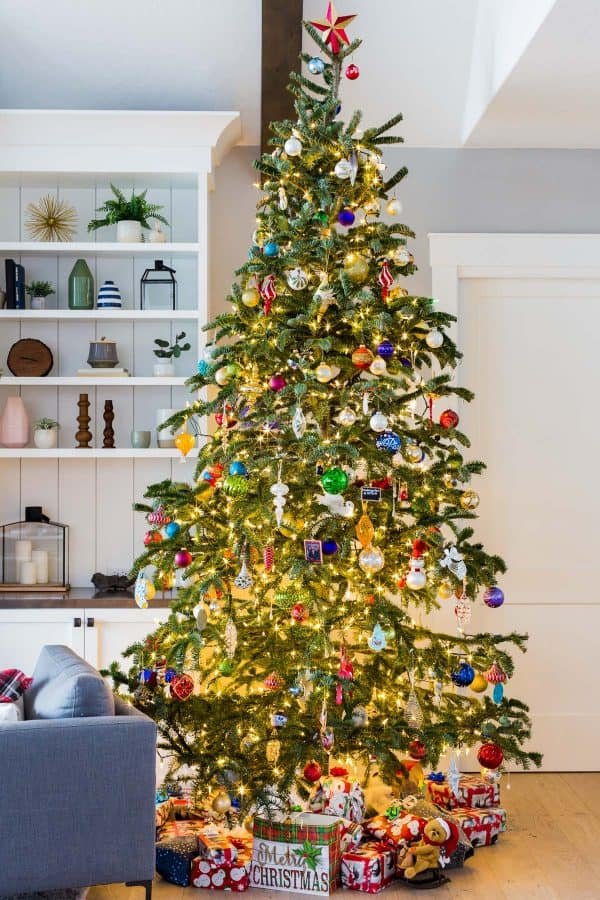 Christmas tree decorated