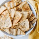 Pita chips served in bowl