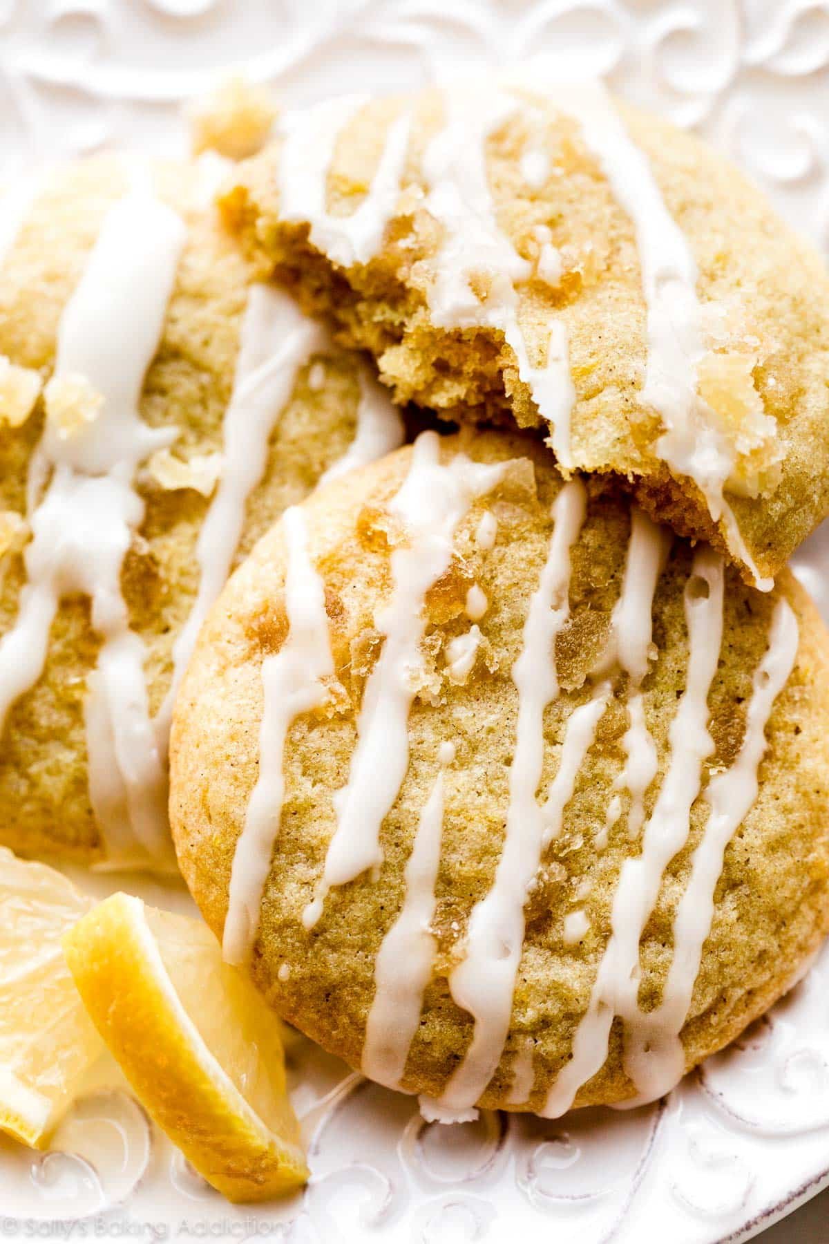 lemon and candied ginger cookies