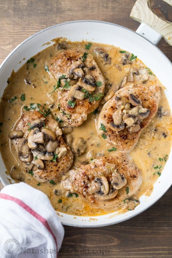 Pork chops recipe in skillet