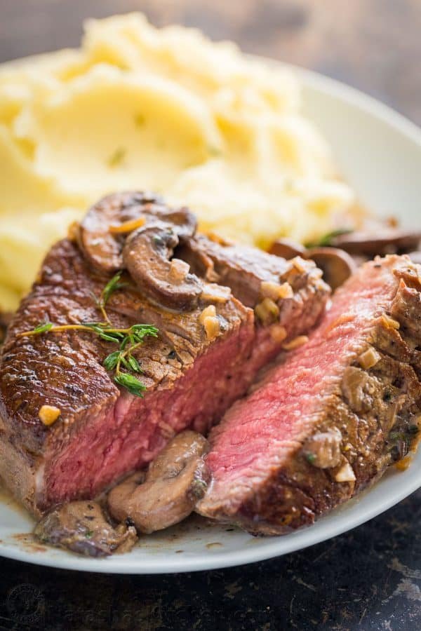 Center cut of filet mignon steak demonstrating what is filet mignon