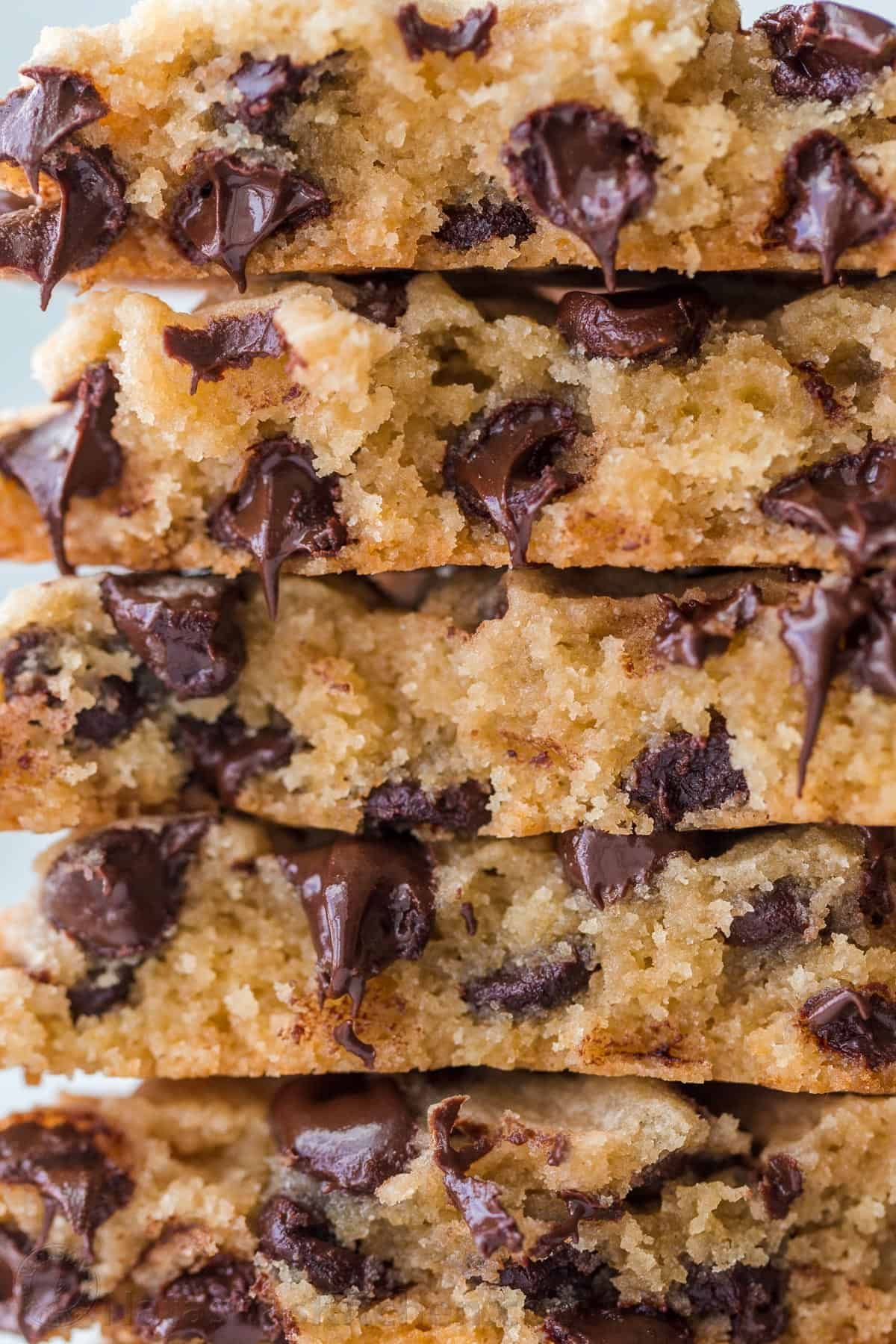 The best Chocolate Chip Cookies are soft, chewy, and loaded with melty chocolate chips. This recipe is so easy with no refrigeration needed. cookies studded with semisweet chocolate chips is the best chocolate for chocolate chip cookies