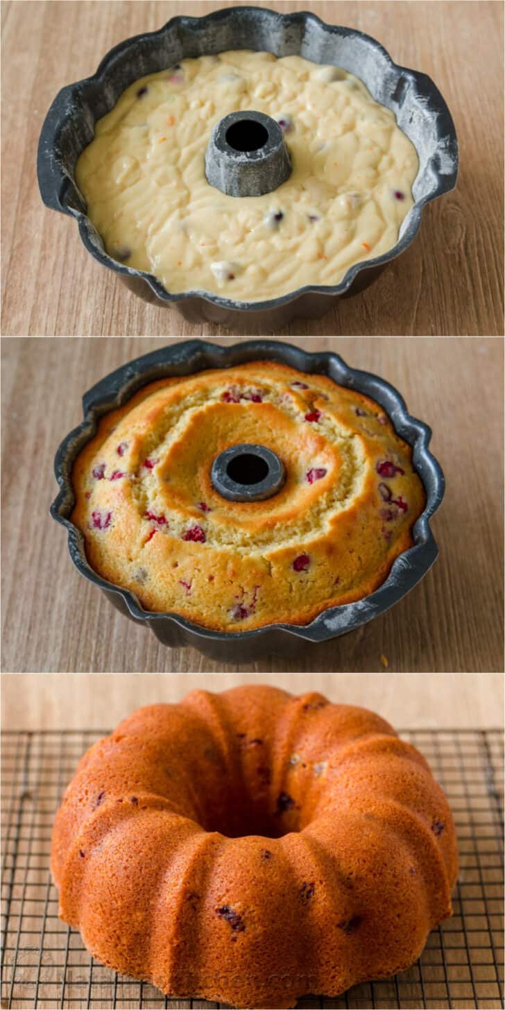 bundt cake baked in pan