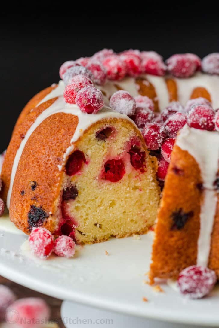 Cranberry Orange Cake Ready to be served