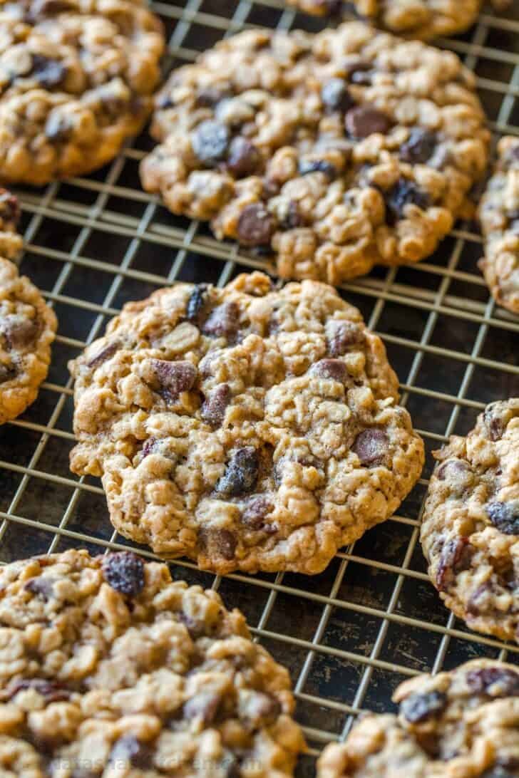 Cookies cooling on racks ready for storing in airtight container