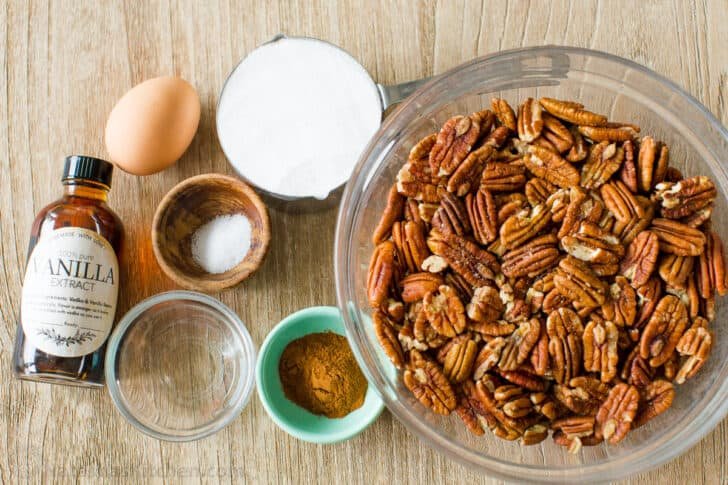 Candied pecans are easy and great for munching, gifting, and topping. The cinnamon sugar caramelizes and gives them a delicate praline crunch Ingredients for making candied pecans