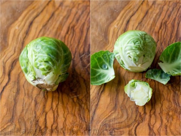 How to trim and cut brussel sprouts