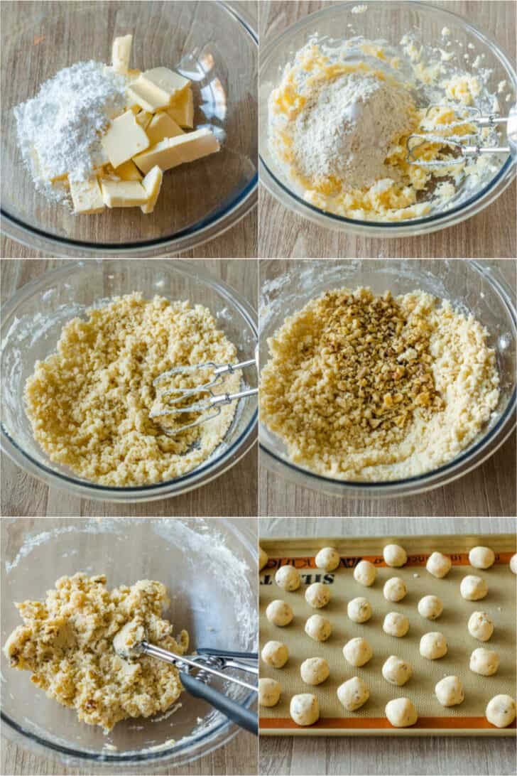Russian Tea Cakes are easy to make and melt-in-your-mouth delicious. Add these little snowball cookies to your Christmas cookie platter. Step by step how to make Russian tea cakes cookies