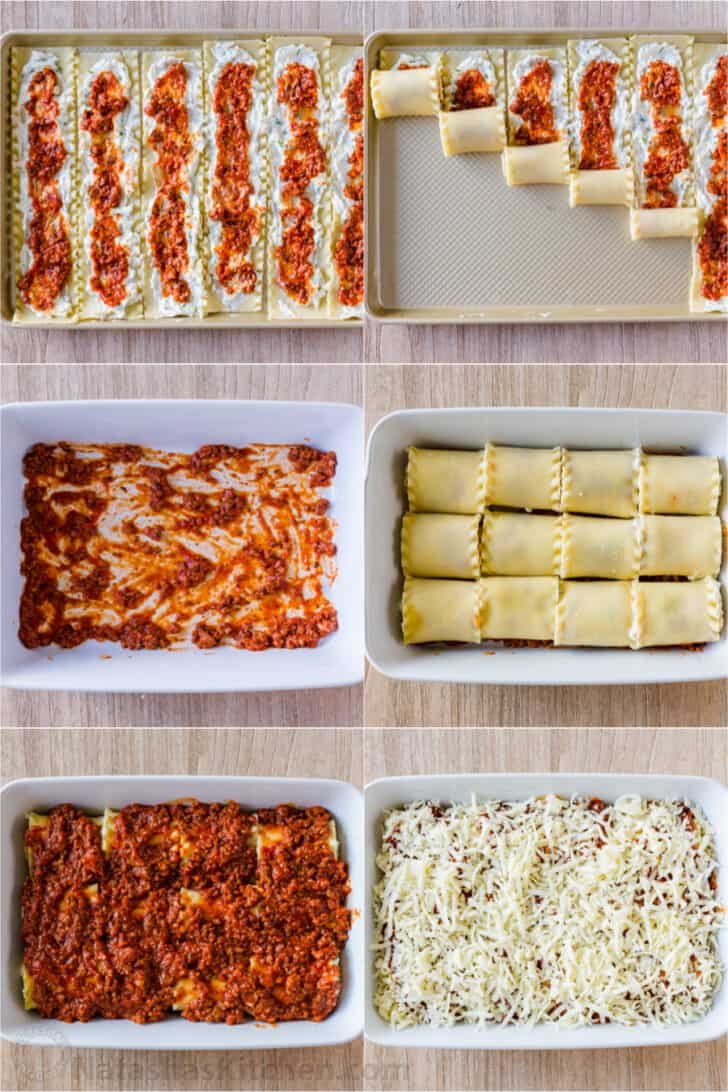 Step by step how to make lasagna rolls