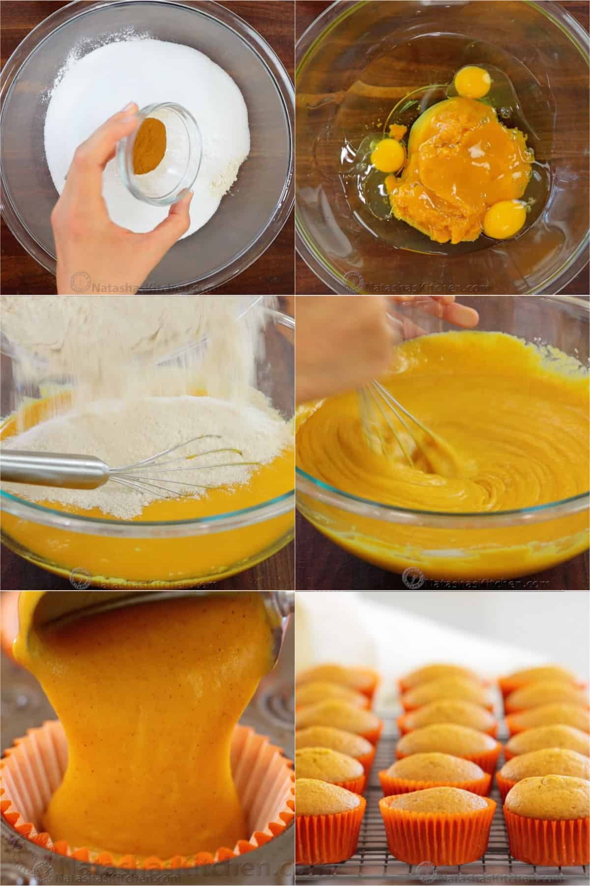 Step by step how to make pumpkin cupcakes How to Make Pumpkin Cupcakes step by step tutorial