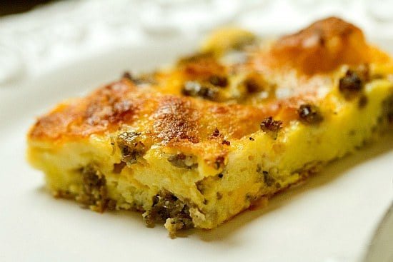 Breakfast Sausage, Egg & Cheese Casserole