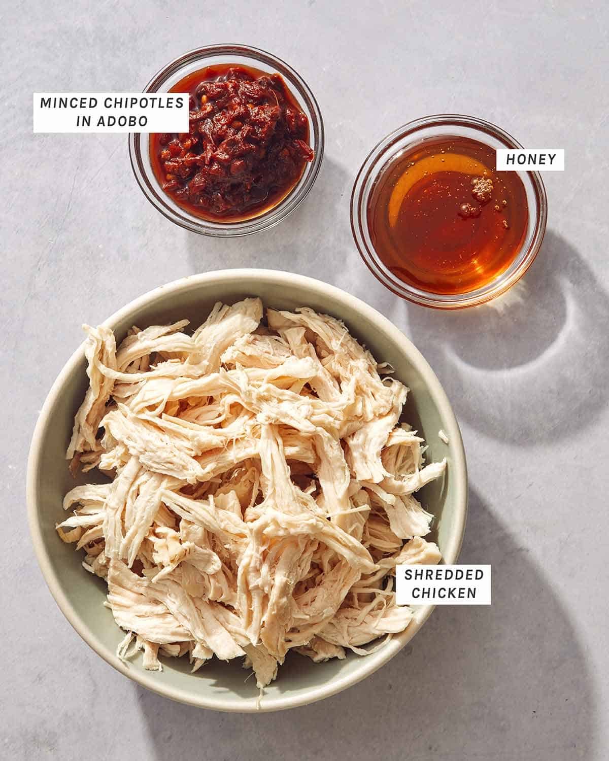 Ingredients to make the chipotle chicken for the southwest cobb salad.