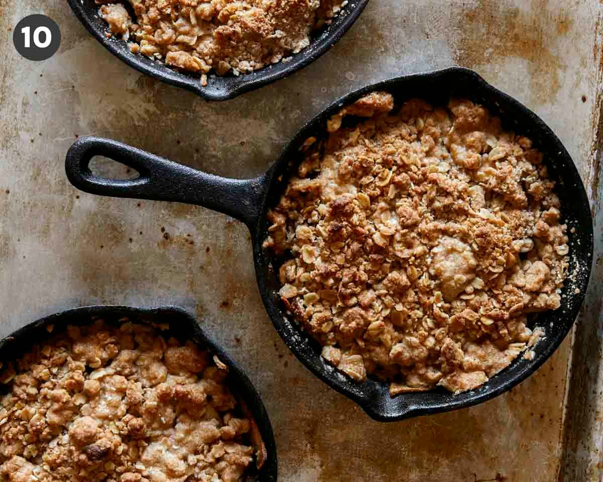 Apple crisps freshly baked.