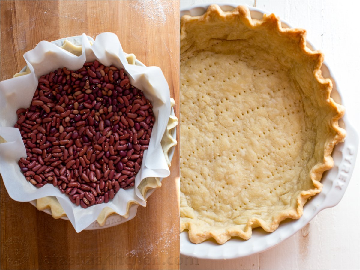 This homemade Pie Crust recipe yields a flaky, tender crust with rich buttery flavor. An easy pie dough - perfect for sweet and savory pies. step by step how to pre-bake a pie crust