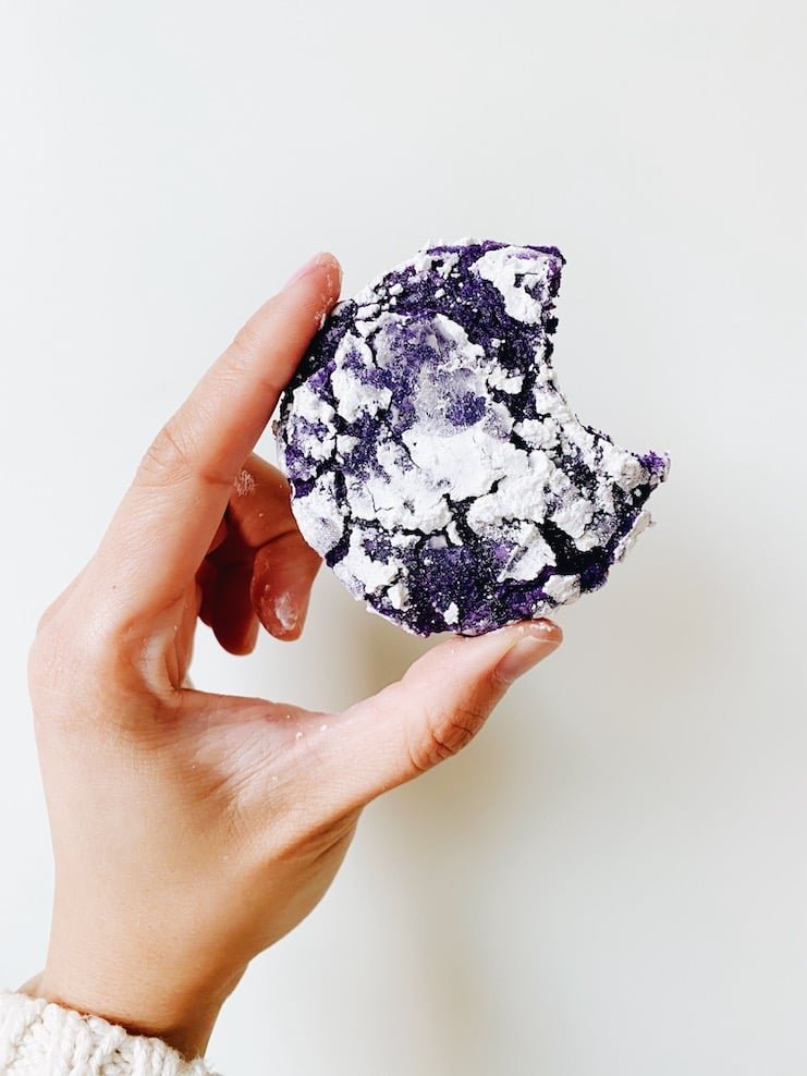 ube crinkle cookies