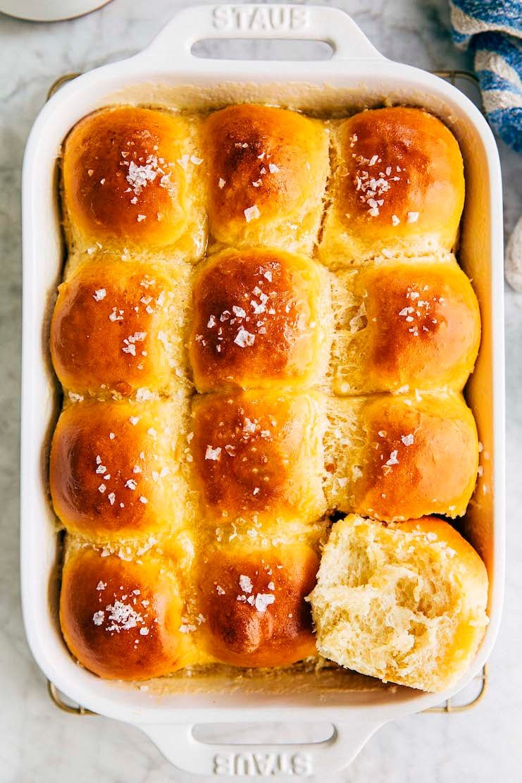 salted honey parker house rolls recipe
