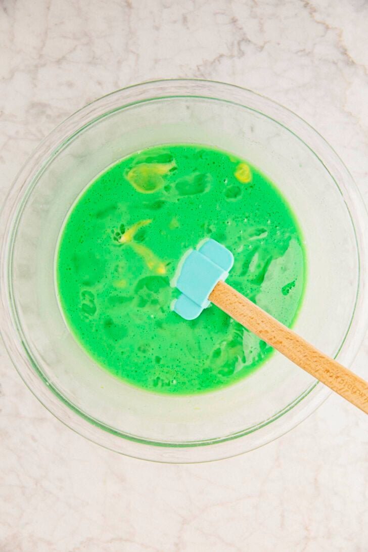 photo of the batter after the eggs are just combined