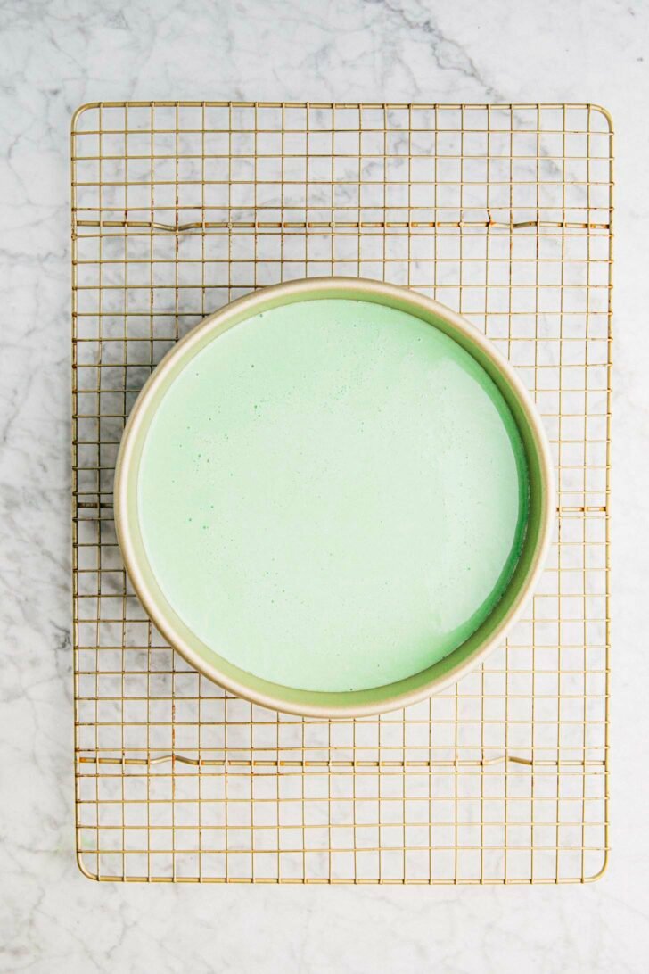 photo of the smooth cake batter just before baking