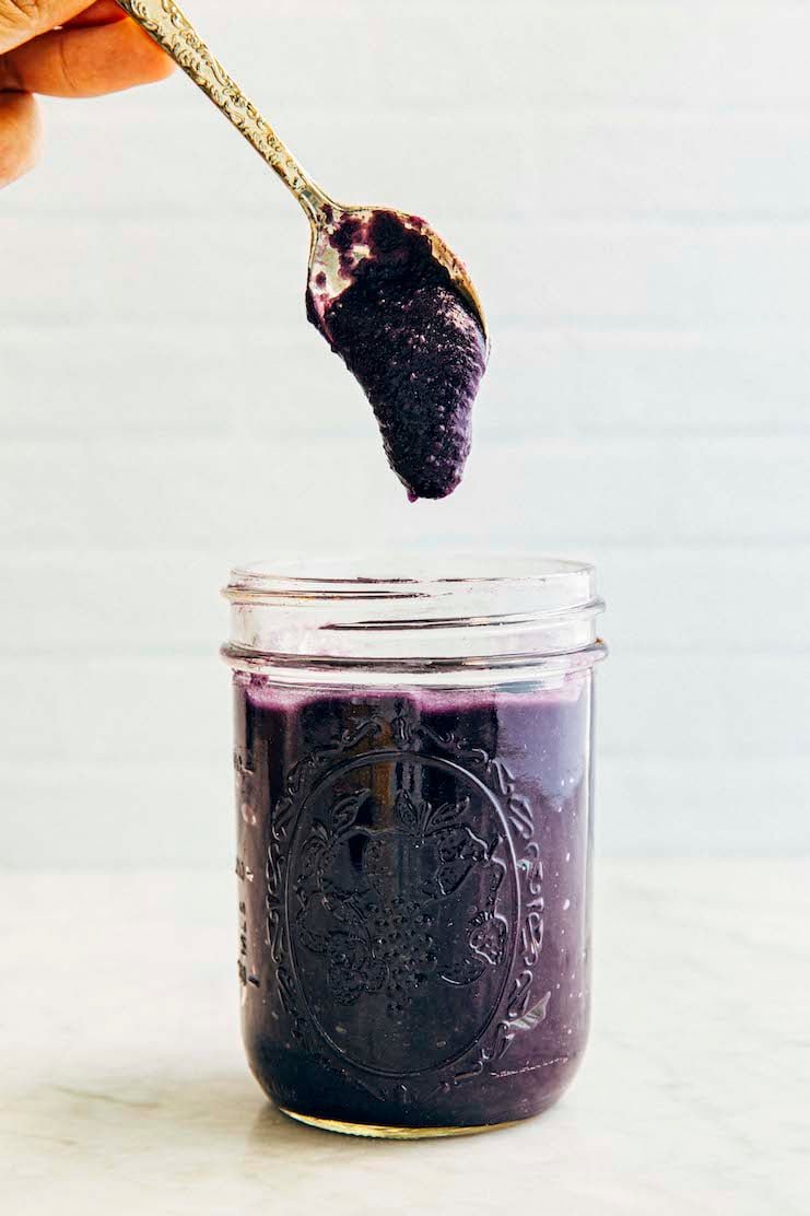 photo of jar full of purple ube halaya jam