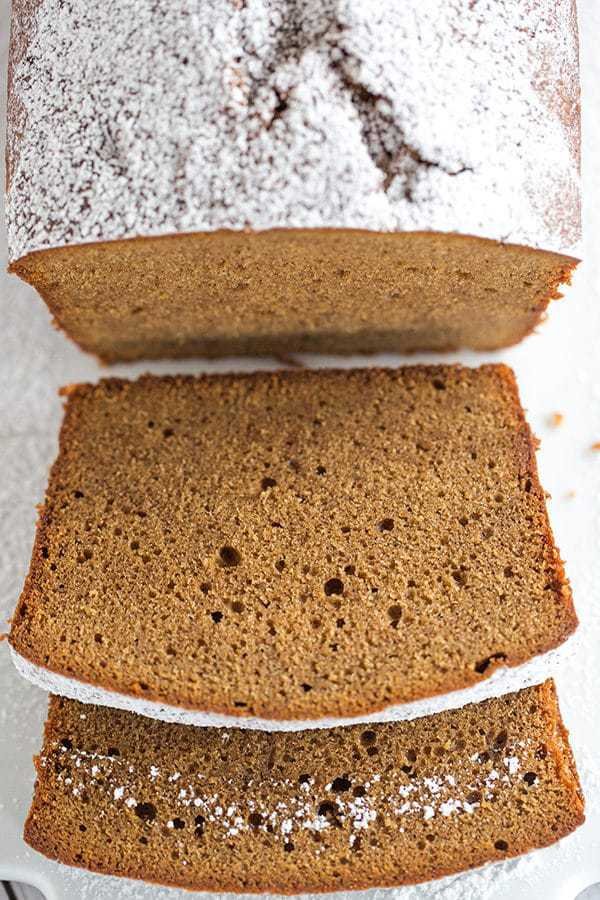 This gingerbread pound cake has the texture of a classic pound cake with all of the molasses and spice flavors of a traditional gingerbread. | https://www.browneyedbaker.com/gingerbread-pound-cake/