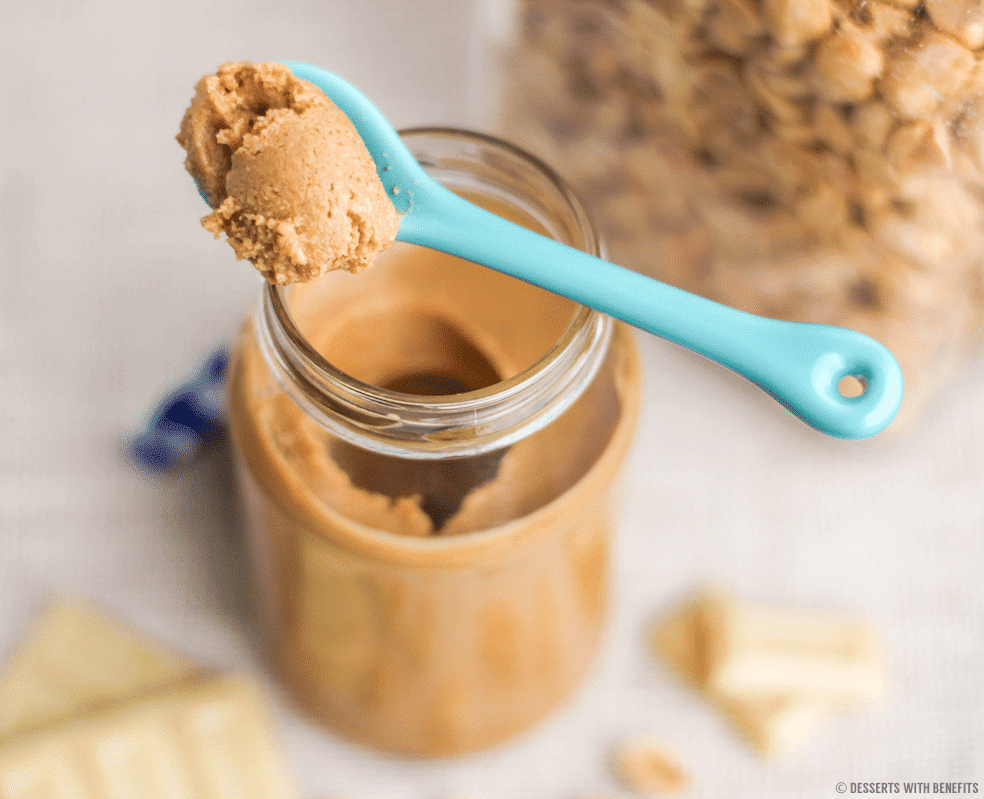 Healthy White Chocolate Peanut Butter recipe (sugar free, low carb, gluten free) - Desserts with Benefits