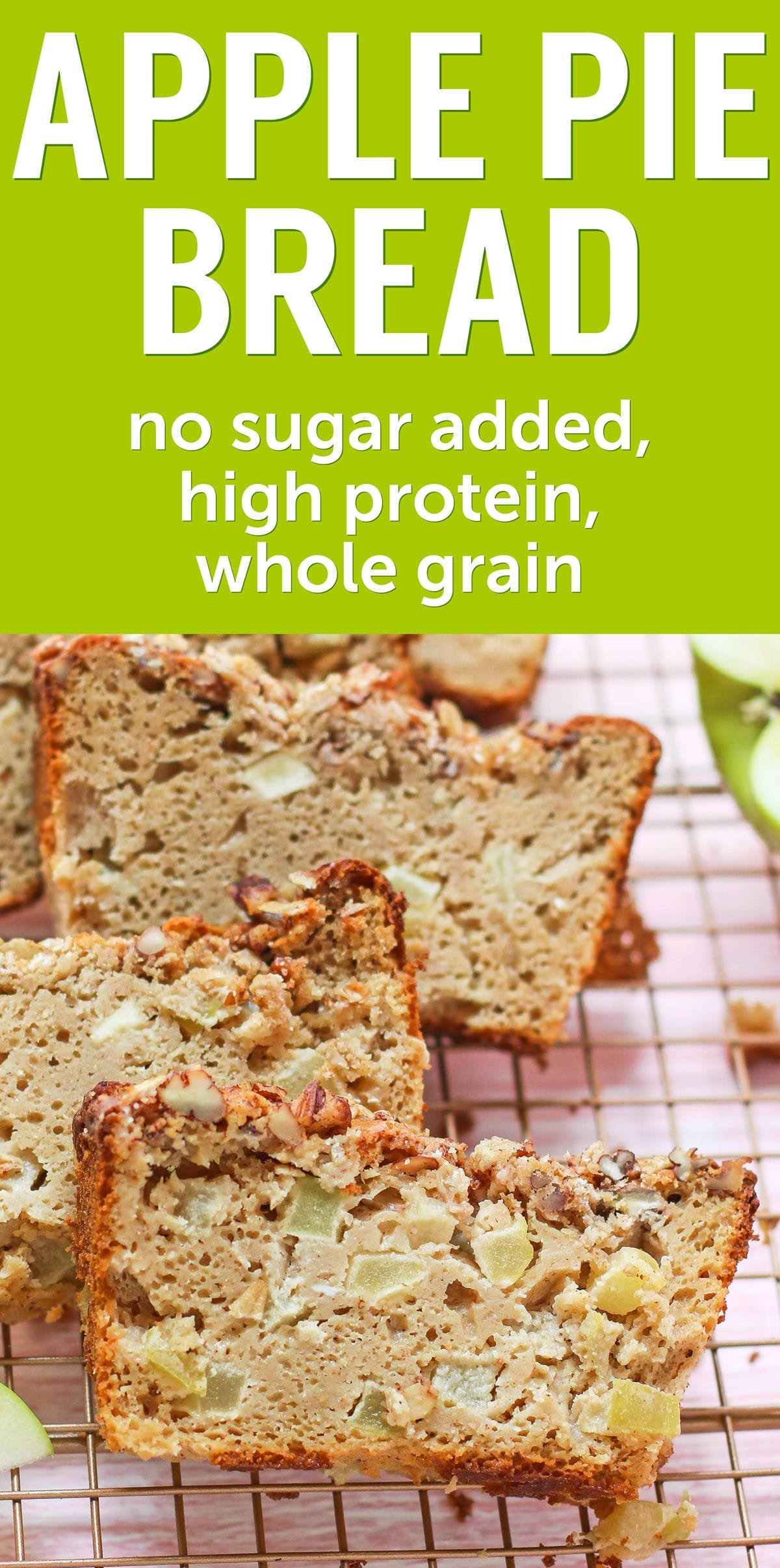 Healthy Apple Pie Bread with Cinnamon-Sugar Oatmeal Streusel