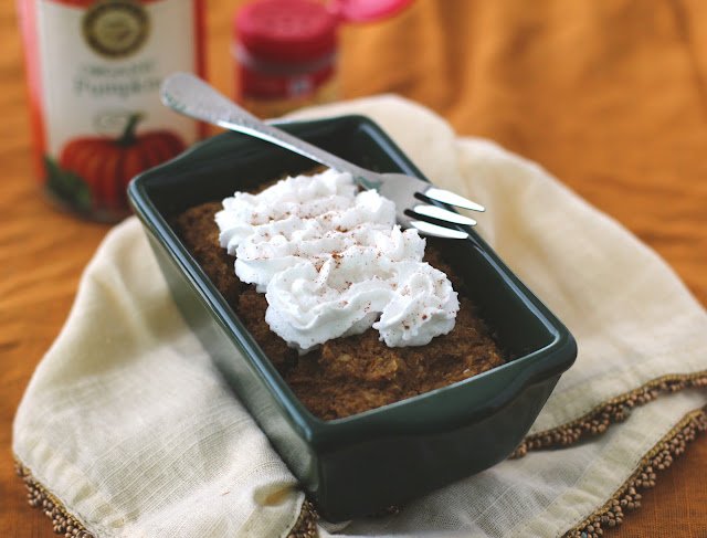 You can make this delicious Pumpkin Quinoa Flake Protein Loaf in the microwave in just 5 minutes flat! You'd never know it's healthy, sugar free, low fat, high fiber, dairy free, and vegan!