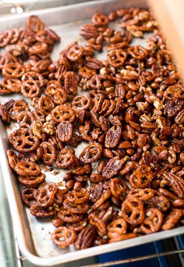 Spiced Pretzel Nut Cocktail Mix recipe
