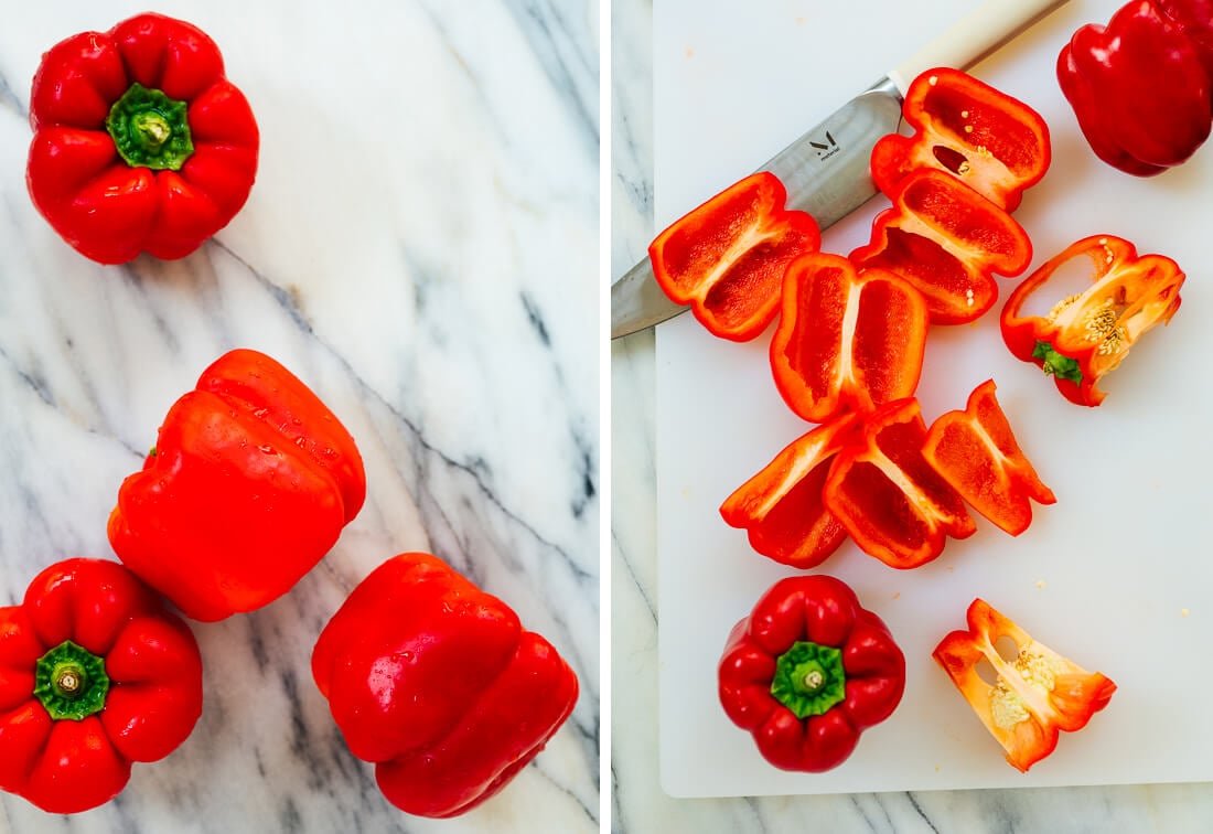 red bell peppers