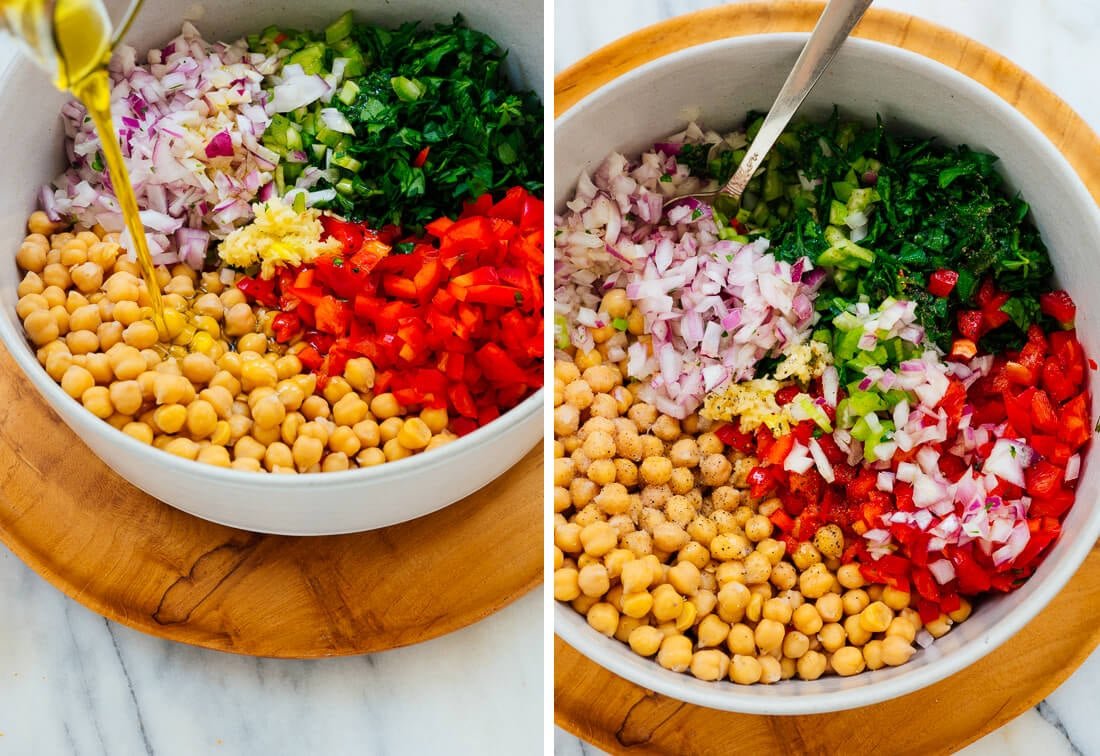 how to make chickpea salad