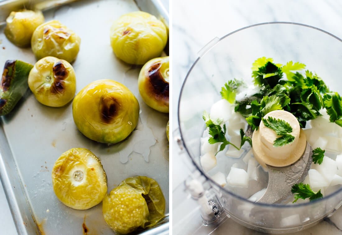 roasted tomatillos