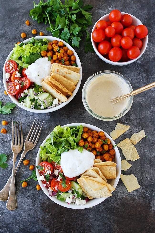 Chickpea Shawarma Bowls are a great healthy and easy vegetarian dinner.