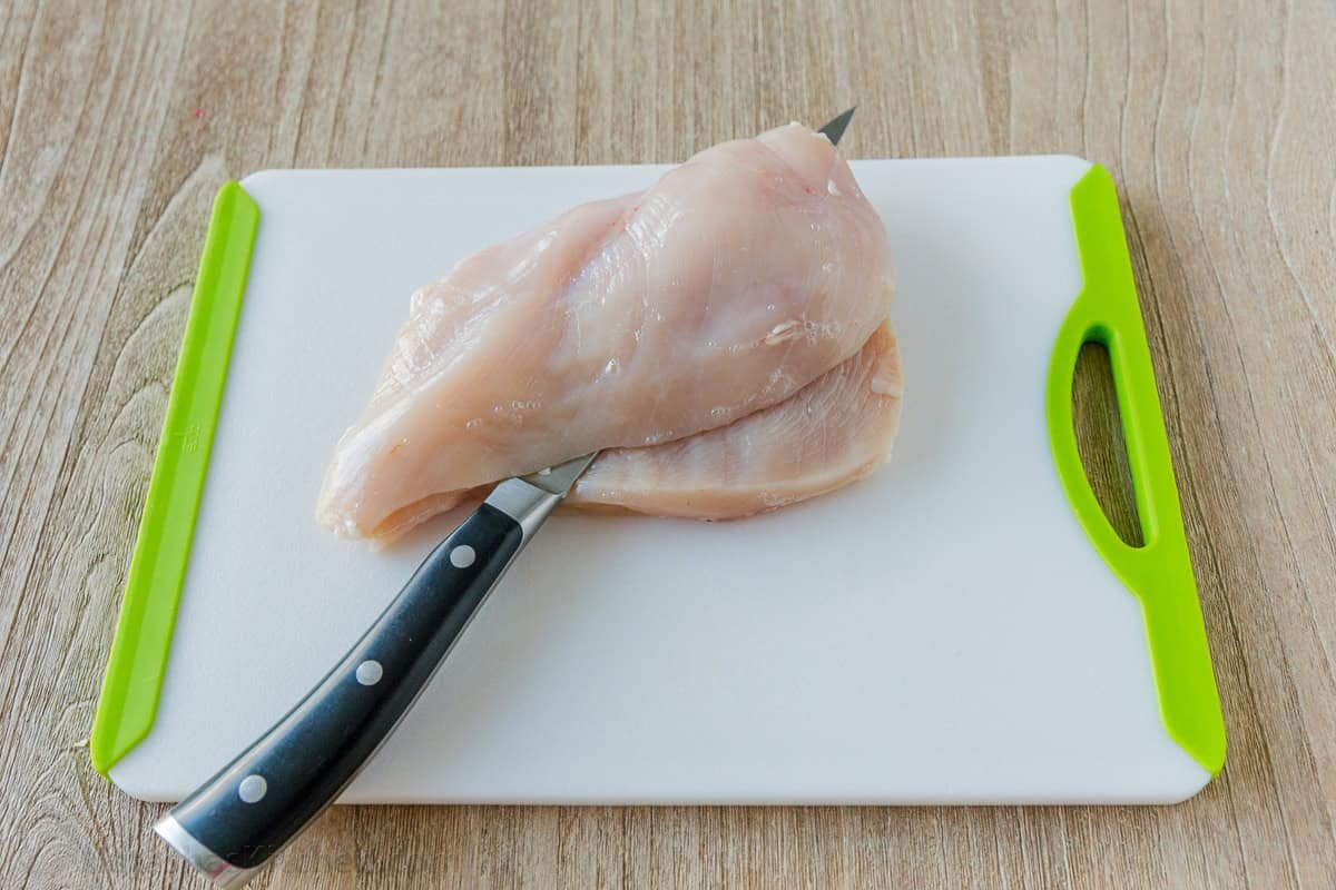 How to cut chicken cutlets for pounding