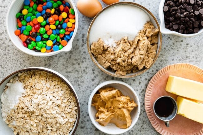 monster cookie bars ingredients