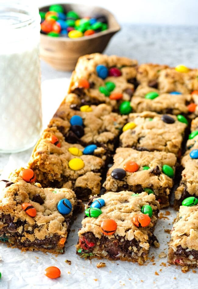 easy monster cookie bars