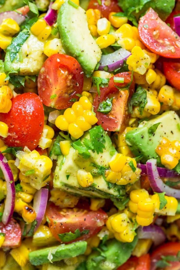 Avocado Corn Salad recipe up close