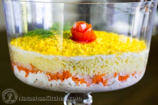 Momosa Salad Recipe (Layered Tuna Salad) from @natashaskitchen