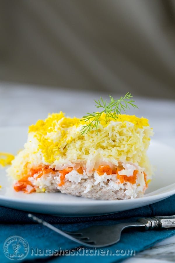 Momosa Salad Recipe ( A must-try Layered Tuna Salad) from @natashaskitchen