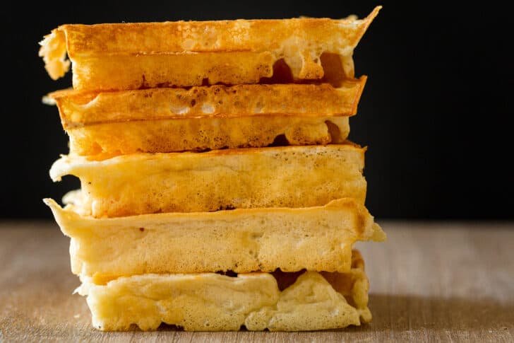 Homemade Waffle Recipe with the secret to super fluffy waffles! Perfect for sweet or savory waffles, and American or Belgian waffle makers. Waffles with varying degrees of doneness.