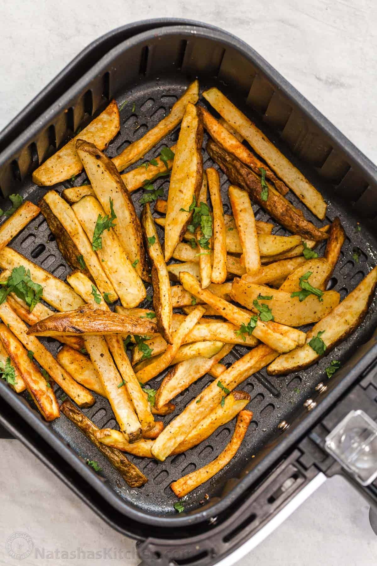 Homemade Air Fryer French Fries are so easy to make and taste much better than frozen fries! The Air Fryer makes it quick and easy to serve. homemade French Fries in the air fryer