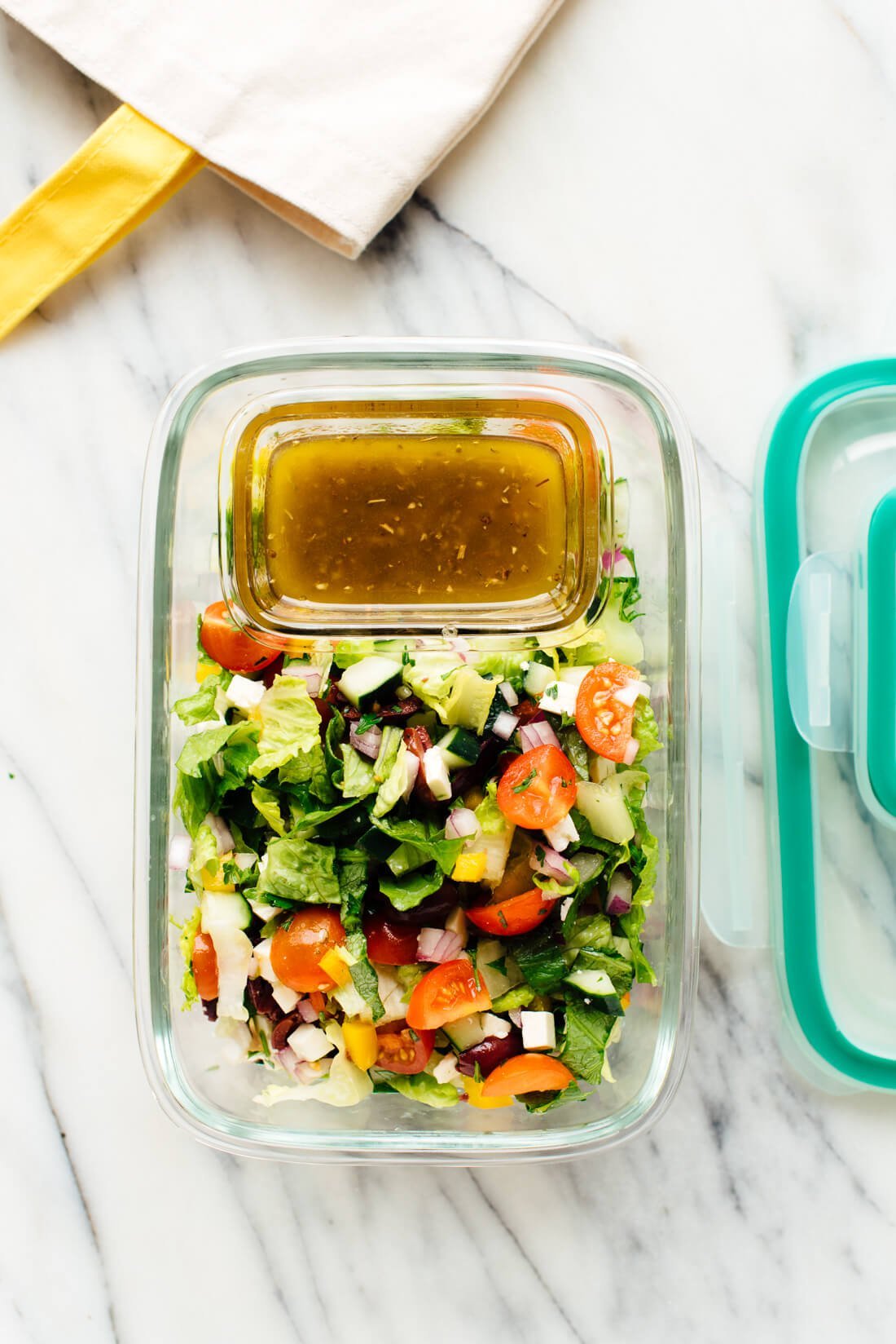 chopped Greek salad meal prep
