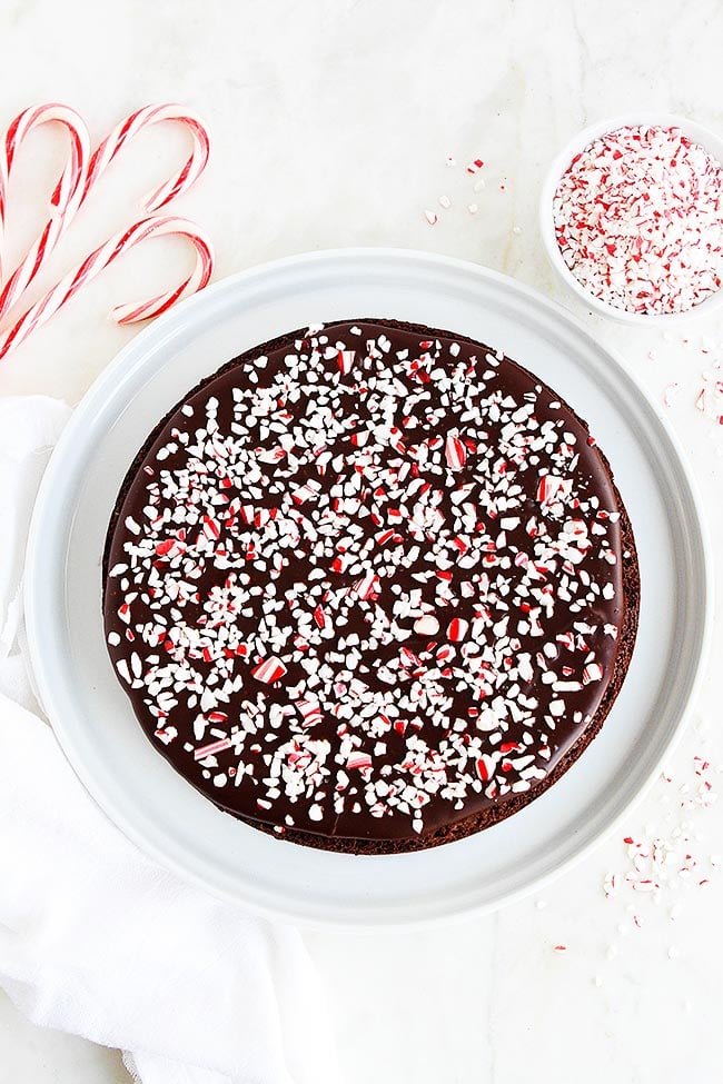 Peppermint Flourless Chocolate Cake 