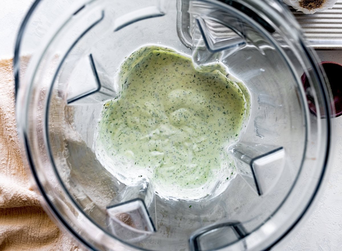 jalapeño ranch dressing in blender. 