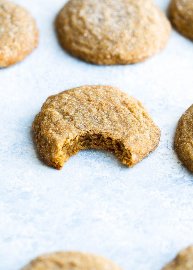 Soft Gingersnap Cookies Recipe on twopeasandtheirpod.com These cookies are a holiday favorite. Add them to your Christmas cookie baking list now! Soft Gingersnap Cookies Recipe