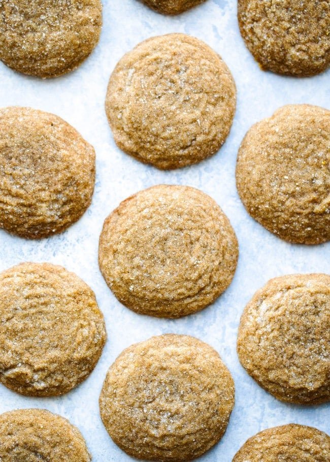 Soft Gingersnap Cookies Recipe on twopeasandtheirpod.com These cookies are a holiday favorite. Add them to your Christmas cookie baking list now! Soft Gingersnap Cookies Recipe